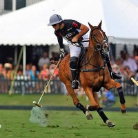 Audi's Nico Pieres goes after the ball before a run downfield