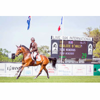 Todd Minikus guided Edulcee d’Hulst to victory in the $5,000 1.30m Waldron Wealth Management Power & Speed competition