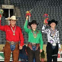 Reining Young Rider Individual medalists: Jonathan Stepka (USA) - Bronze; Madison Steed (CAN) - Gold; Jamie Erickson (USA) - Silver (Waltenberry)