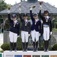 Region 1 Junior Team Gold medalists (l to r): Katie Lang, Hannah Bauer, Bebe Davis, and Molly Paris (SusanJStickle.com)