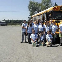 Youth visited a Standardbred nursery and veterinary clinic during the Harness Horse Youth Foundation's week-long Leadership Program in July 2014. Photo courtesy Harness Horse Youth Foundation.