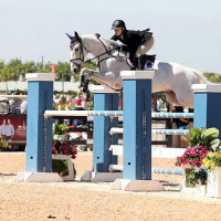 Eirin Bruheim and NLF Newsflash competed in the Medium Amateur-Owner Jumpers during WEF IX. Photo By: SportFot