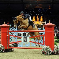 Ben Maher on Aristo Z, winners of the Earls Court Christmas Cracker at Olympia in 2012. Photo: Kit Houghton
