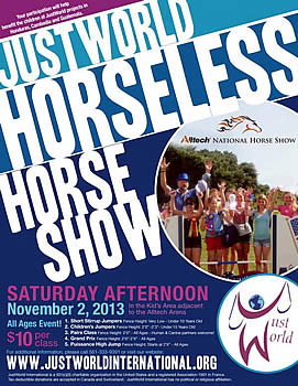 The Alltech National Horse Show Welcomes JustWorld International as 2013 Charity Partner