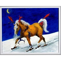 The Chronicle of the Horse selected Louise Mellon's "Horse on Skis" for its holiday issue