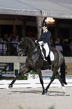 Don Auriello Shines Bright with Vilhelmson-Silfven in First FEI Grand Prix Freestyle of “Friday Night Stars”