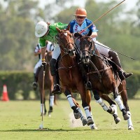 McKenney playing in the Gay Polo Tournament at Grand Champions Polo Club. Photo by Mark Finerty.