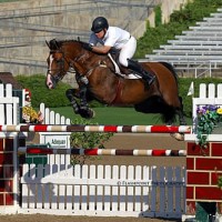 Aaron Vale and Zenith Uhs in the Olympic Arena last summer. Flashpoint Photography.