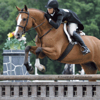 First Dance ridden by Elizabeth Boyd; the pair won the USHJA National Hunter Derby last summer during Week I. Flashpoint Photography.