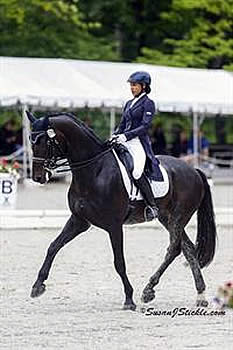 Buffini, Cyprus, and Sadis Overcome the Rain to Grab Early Leads on Day Two of U.S. Dressage Festival of Champions