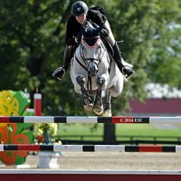©ESI Photography. Kama Godek and Air Force one on their way to a win in the $15,000 Brook Ledge Open Jumper Prix