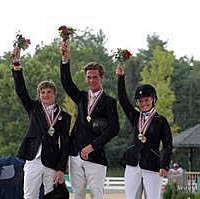 CCI2* Individual medalists (from left) Calvin Ramsay, David Ziegler, and April Simmonds (Brant Gamma Photography)