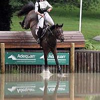 Moira de Ste Croix-Laframboise and Blue Ben on their way to the top of the CCI1* leaderboard (Brant Gamma Photography)