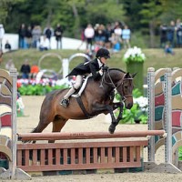 ©ESI Photography. Sophee Steckbeck and Romeo in classic form during the HITS Children's Working Hunter Pony - Large division