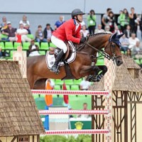 Kent Farrington, Bronze medalist at WEG, is on the roster for the 2014 NHS. Photo by Sue Stickle