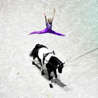 World champion Joanne Eccles (GBR) and WH Bentley are all set for the FEI World Cup™ Vaulting 2014/15 which brings together the world’s best vaulters at four European city qualifiers before the March 2015 final. (Daniel Kaiser/FEI)