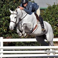 Matt Martin pilots Alliah Kassem's Wonder C to the win in the USHJA National Hunter Derby. Flashpoint Photography.