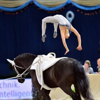 Lisa Wild (AUT) - famous backflip on Robin © Daniel Kaiser/FEI