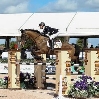 Pollard and Cyrano on the stadium jumping course