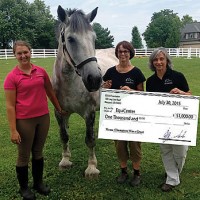 Left to Right: PATH instructor Marlowe Cline, Zeus, Laura Dustin & Karen Werth