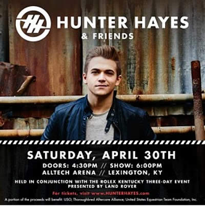 Hunter Hayes to Perform during Rolex Kentucky Three-Day Event