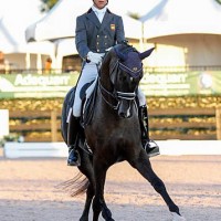 Juan Matute, Jr. (ESP) and Dhannie Ymas at the 2015 Florida International Youth Dressage Championships