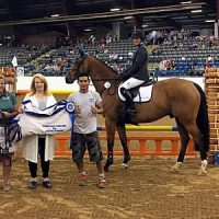 Jason Berry and Attila with owners Betty and Ernest Oare