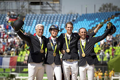Fighting French Fly to Victory in Olympic Team Jumping Final