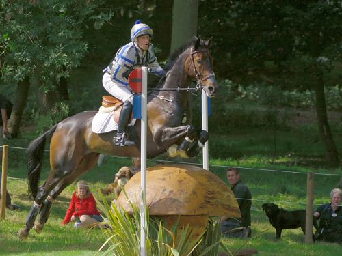 Andrew Hoy and Master Monarch jump one of the mushrooms at Coutts Curve during the cross-country phase of Burghley Horse Trials 2007.

By Sffubs - Own work, CC BY-SA 3.0, https://commons.wikimedia.org/w/index.php?curid=2707874